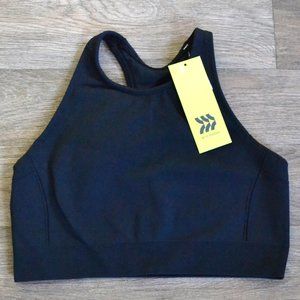 NWT All In Motion Highneck Black Seamless Sports Bra Size Small